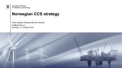 Norwegian CCS strategy