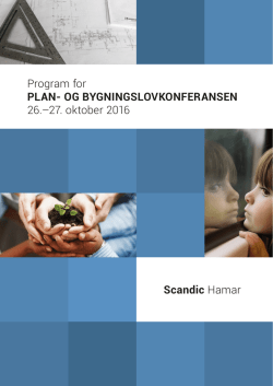 Program for PLAN - Hedmark Fylkeskommune