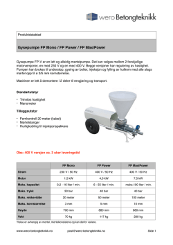 Gysepumpe FP Mono / FP Power / FP MaxiPower