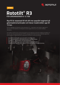 Rototilt® R3 FÖR GRÄVMASKINER 6