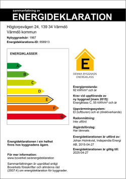 Energideklaration Högtorpsvägen 24