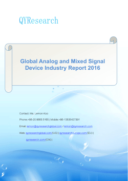 Global Analog and Mixed Signal Device Industry Report 2016