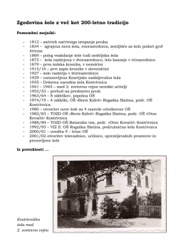 Zgodovina šole - VIZ II. OŠ Rogaška Slatina