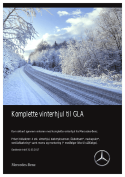 Komplette vinterhjul til GLA - Mercedes