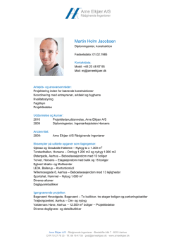 Se CV her - Arne Elkjær A/S