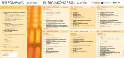 Energiakongressin ja -päivän ohjelma