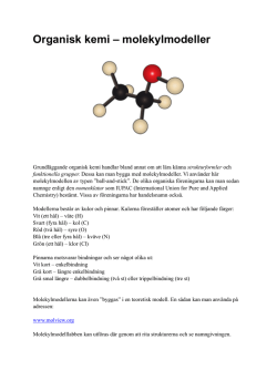 Organisk kemi – molekylmodeller