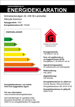 Grönebackevägen 22 - Energideklaration