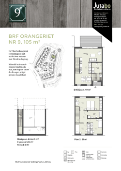BRF ORANGERIET NR 9, 105 m²