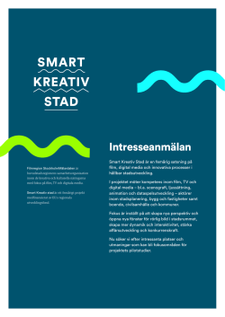 Läs mer här - Smart Kreativ Stad - Filmregion Stockholm