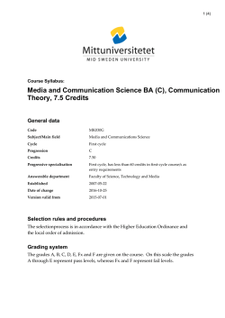 Media and Communication Science BA (C), Communication Theory