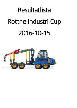 Resultatlista Rottne Industri Cup 2016-10-15