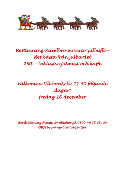 Restaurang Kavelbro serverar julbuffé – det bästa från julbordet 250