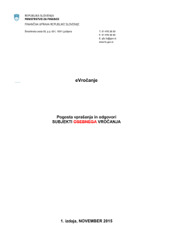 Subjekti vročanja (1. izdaja) - Finančna uprava Republike Slovenije