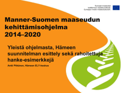 Maaseudun kehittämisohjelma 2014–2020 - ELY