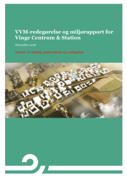 VVM-redegørelse og miljørapport - Kommuneplan