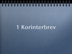 1 Korinterbrev - Bibelnerden.no