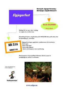 elgjegerfest2016 - Karasjok Elgjegerforening