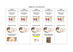 Ukeplan for 2. trinn SFO uke 43