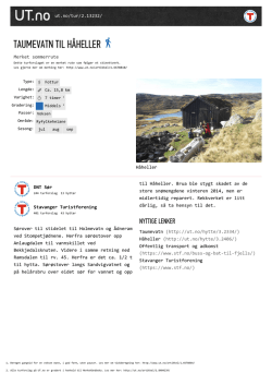 Taumevatn til Håheller som PDF