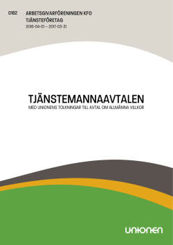 Tjänstemannaavtalen 0182 Arbetsgivarföreningen KFO