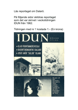 Reportage i Idun från 1962