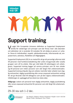 Support training