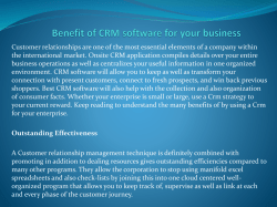 Benefit of CRM software for your business