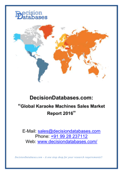 Global Karaoke Machines Sales Market Report 2016