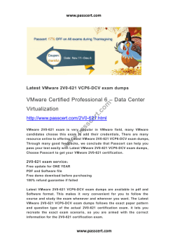 VMware 2V0-621 VCP6-DCV exam dumps