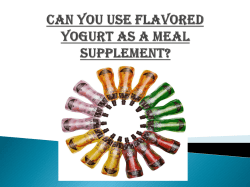 Can You Use Flavored Yogurt As A Meal