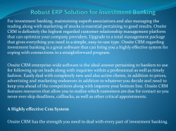 Robust ERP Solution for Investment Banking