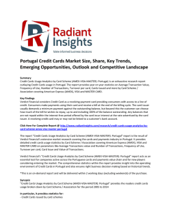 Portugal Credit Cards Market Size, Share, Emerging Opportunities, Strategies, Drivers, Outlook and Competitive Landscape