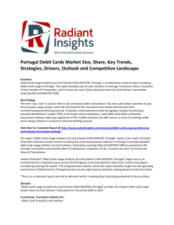 Portugal Debit Cards Market Share, Key Trends, Emerging Opportunities, Strategies, Drivers, Outlook and Competitive Landscape