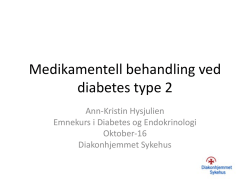 Medikamentell behandling ved diabetes type 2