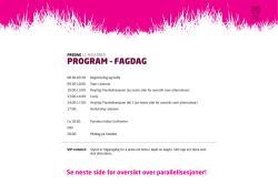 program – fagdag - Norges Golfforbund