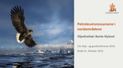 Petroleumsressursene i nordområdene Oljedirektør Bente Nyland