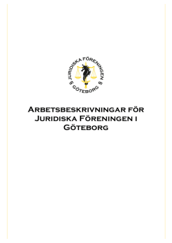 Arbetsbeskrivningar för Juridiska Föreningen i Göteborg