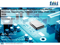Supplier Quality Management Applications Market Revenue, Opportunity, Forecast and Value Chain 2016-2026