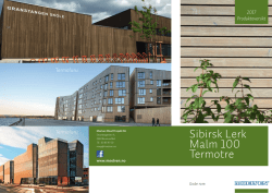 Fasadesortiment 2017 Sibirsk Lerk, Malm100 og Termotre