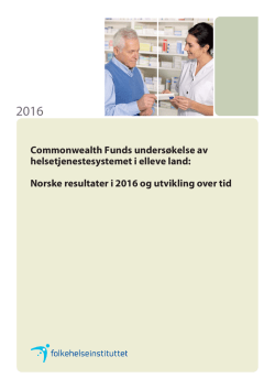Commonwealth Funds undersøkelse av helsetjenestesystemet i