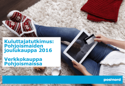 Kuluttajatutkimus: Pohjoismaiden joulukauppa 2016