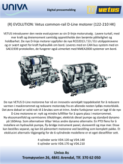 (R) EVOLUTION: Vetus common-rail D-Line motorer (122