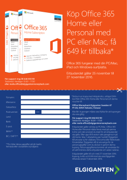 Köp Office 365 Home eller Personal med PC eller Mac, få
