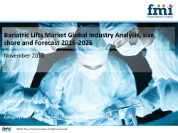 Bariatric Lifts Market Global Industry Analysis, size, share and Forecast 2016-2026