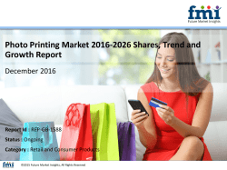 Photo Printing Market 2016-2026 Shares, Trend and Growth Report