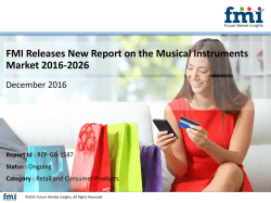 FMI Releases New Report on the Musical Instruments Market 2016-2026