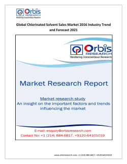 Global Chlorinated Solvent Sales Market 2016 Industry Trend and Forecast 2021