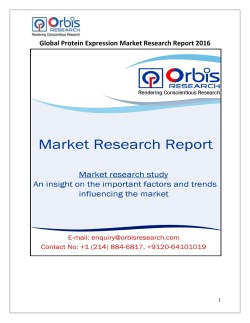 Global Protein Expression Market Research Report 2016