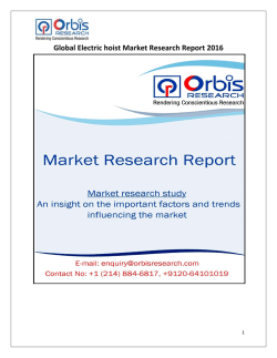 Global Electric hoist Market Research Report 2016